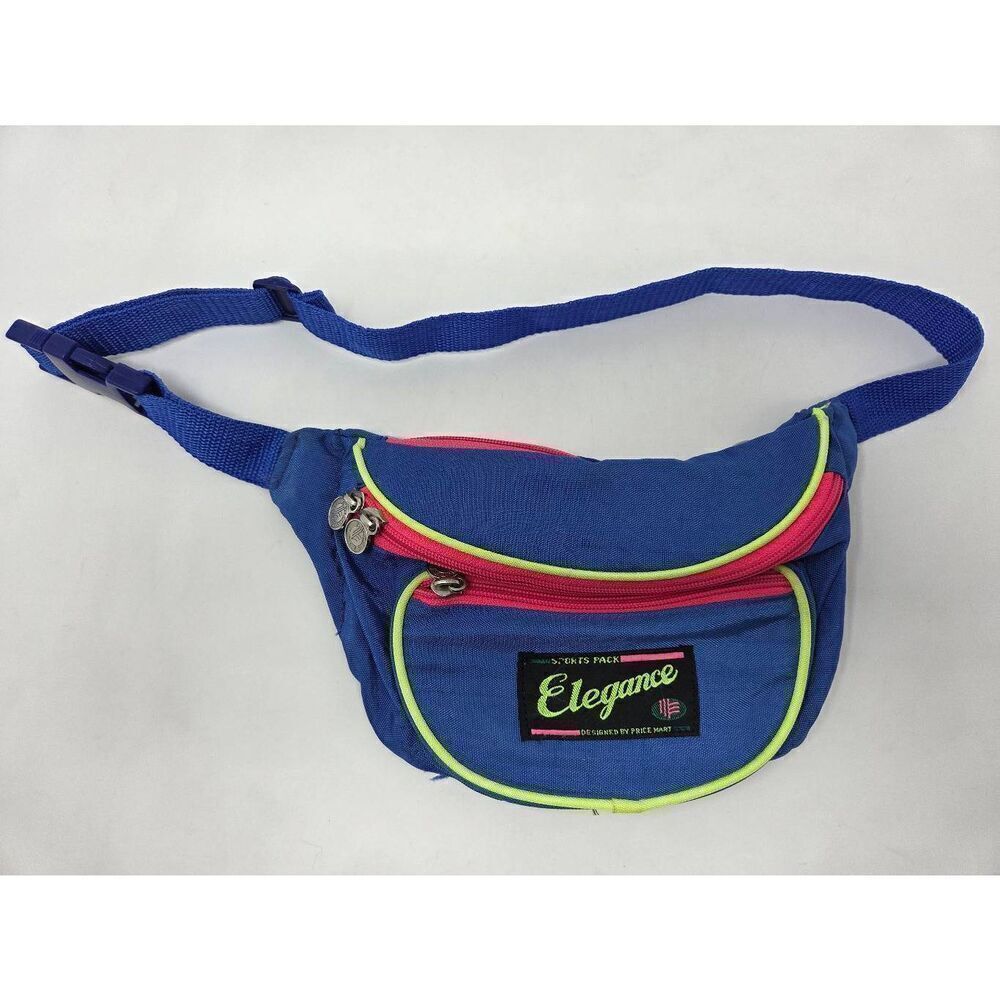 ELEGANCE PRICE MART SPORTS FANNY WAIST PACK NEON ZIPPERED POUCH VINTAGE 90S
